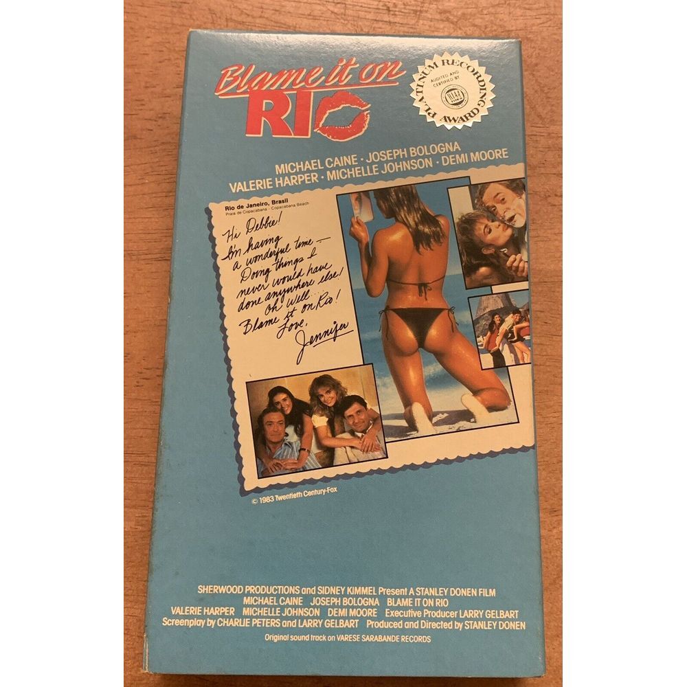 Blame It on Rio VHS 1984 Michael Caine‎ Demi Moore